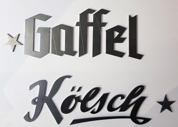 Schriftzug aus Baustahl, Stärke 2 mm, lasergeschnitten