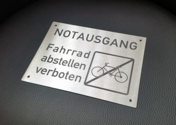 Laserbeschriftetes Edelstahl-Schild