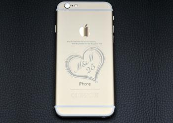 Individuelle Lasergravur auf Handy-Rückseite