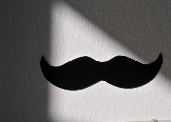 Gefräster Schnäuzer aus schwarzem AluVerbundmaterial