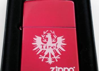 Lasergravur auf Sturmfeuerzeug